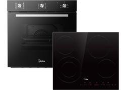Midea Black Glass Ceramic ugradni set