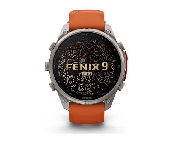 GARMIN Fenix 9 Pro inReach 47mm Titanium Orange smartwatch - slika 2