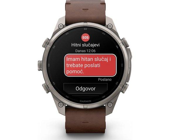 GARMIN Fenix 9 Pro inReach 47mm Titanium Brown smartwatch - slika 7