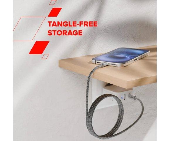 Canyon OnWire 60MG White Type-C 1m 60W pleteni magnetni kabl - slika 9