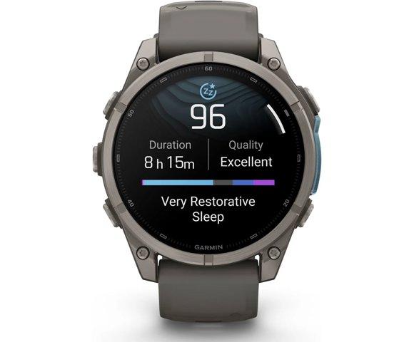 GARMIN Fenix 9 47mm Titanium Pebble Gray smartwatch - slika 11