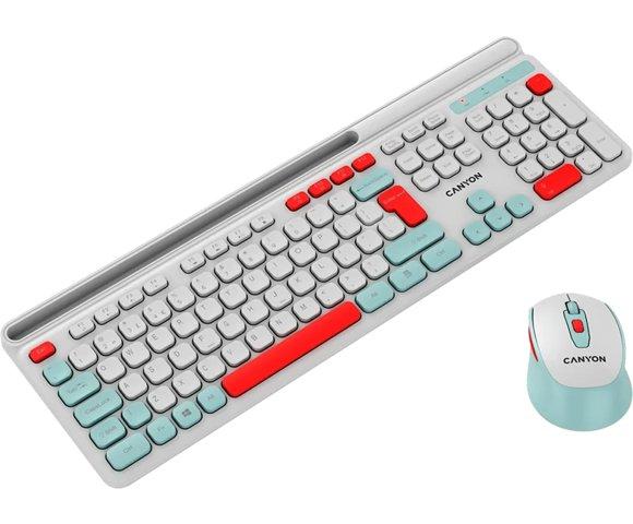 Canyon HSET-W5 White bežična tastatura i miš - slika 5