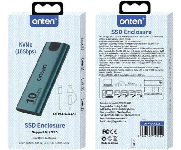 Onten UCA322+ M.2 SSD kućište - slika 2