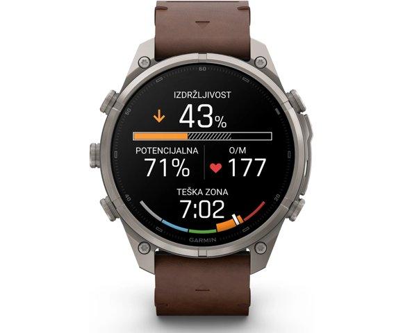 GARMIN Fenix 9 Pro inReach 47mm Titanium Brown smartwatch - slika 4