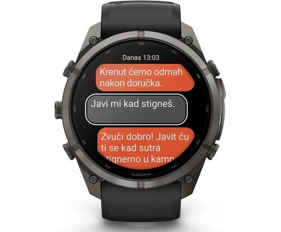GARMIN Fenix 9 Pro inReach 51mm Titanium Grey smartwatch - slika 8