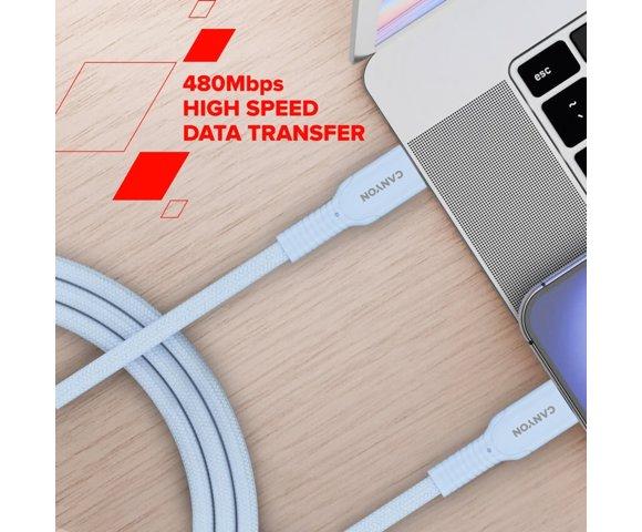 Canyon OnWire 60CL Black USB-C 60W 1m pleteni kabl - slika 6