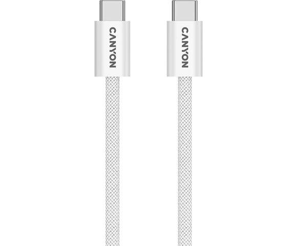 Canyon OnWire 60MG White Type-C 1m 60W pleteni magnetni kabl - slika 2