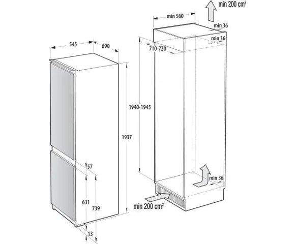 Gorenje NRKI619D61WFE ugradni kombinovani frižider - slika 11