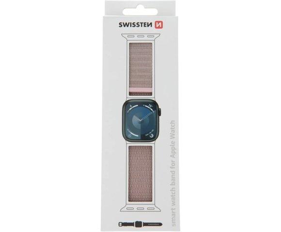 Swissten Rose gold 38 - 41 mm Apple watch Nylon band - slika 3