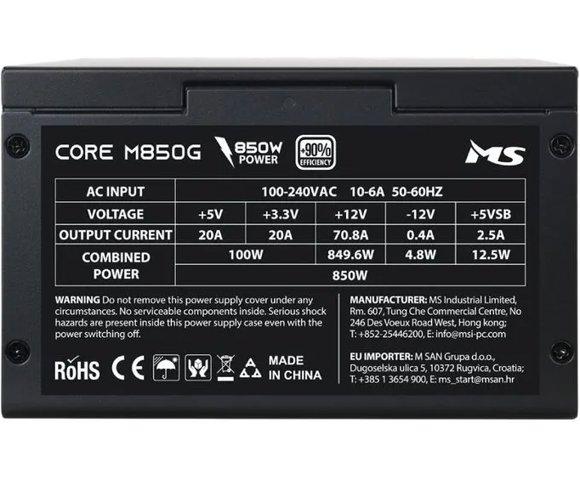 MS Industrial CORE M850G napajanje - slika 5