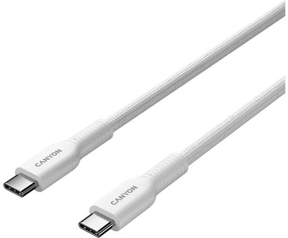 Canyon OnWire 60CL White USB-C 60W 1m pleteni kabl - slika 2