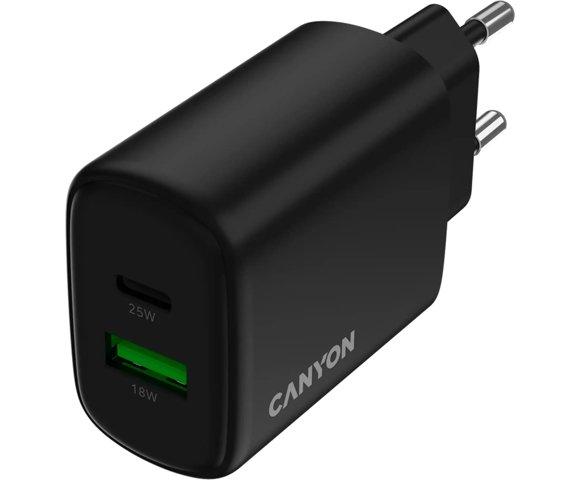 Canyon OnCharge USB-A/C 250 Black punjač - slika 5