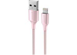 Swissten Textile II USB/Lightning 1.5m Pink