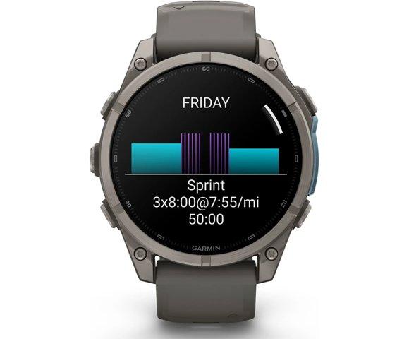 GARMIN Fenix 9 47mm Titanium Pebble Gray smartwatch - slika 9