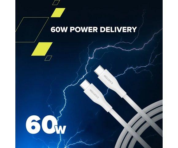 Canyon OnWire 60SC White USB-C 60W 1m kabl - slika 6