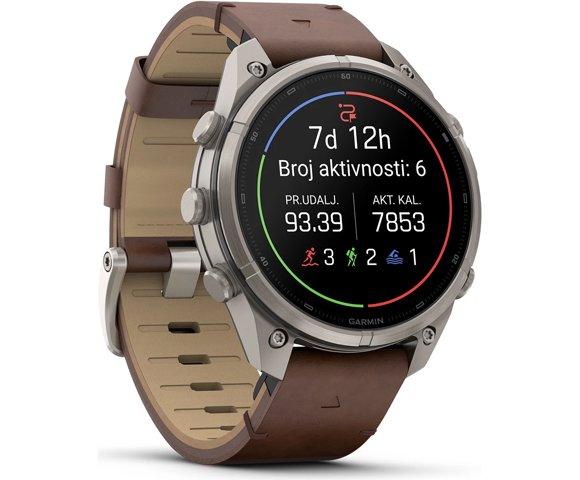 GARMIN Fenix 9 Pro inReach 47mm Titanium Brown smartwatch - slika 3