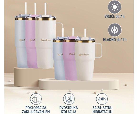 Rosmarino MegaCup 580ml Rozo-Zlatni termos - slika 8