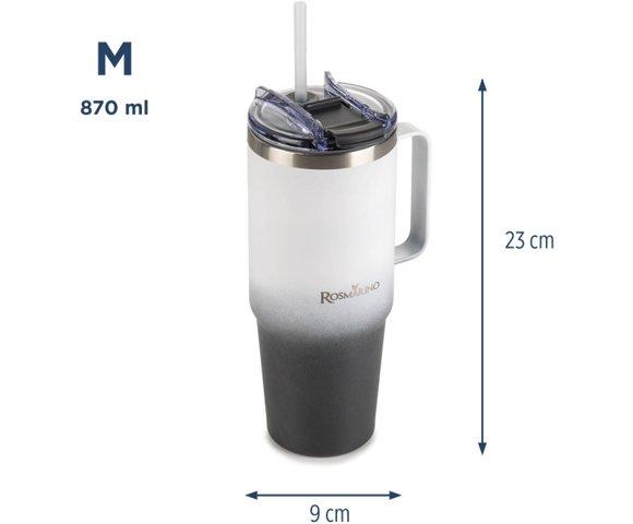 Rosmarino MegaCup Ombre 870ml Siva termos - slika 5