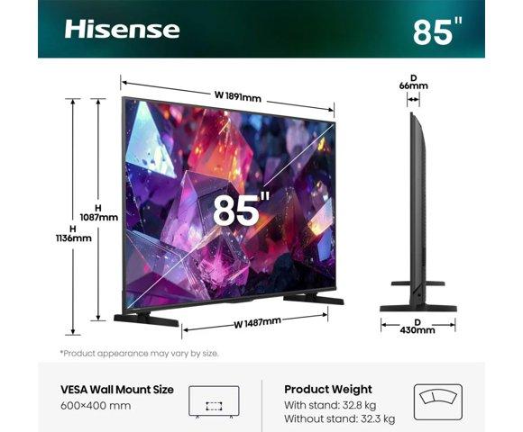Hisense 85E7S PRO Hi-QLED Smart TV 4K - slika 2