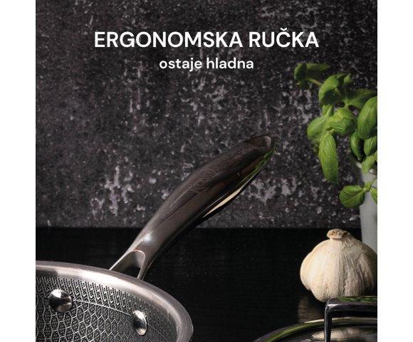 Rosmarino HexaPro 24cm tiganj sa ručkom i poklopcem - slika 9