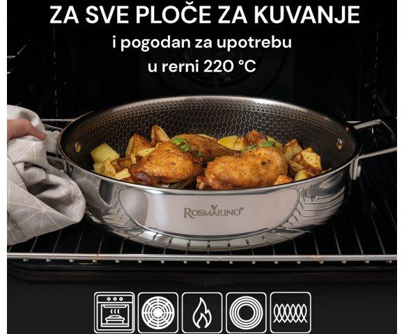 Rosmarino HexaPro 24cm tiganj sa ručkom i poklopcem - slika 8