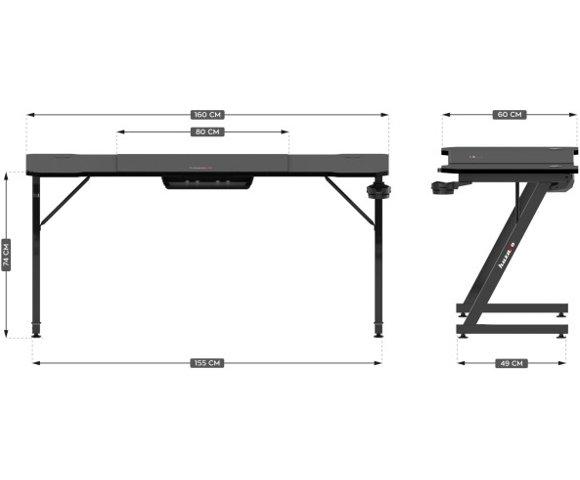 Huzaro Hero 4.8 Black gaming sto - slika 9