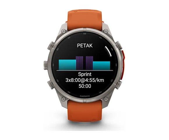 GARMIN Fenix 9 Pro inReach 47mm Titanium Orange smartwatch - slika 9