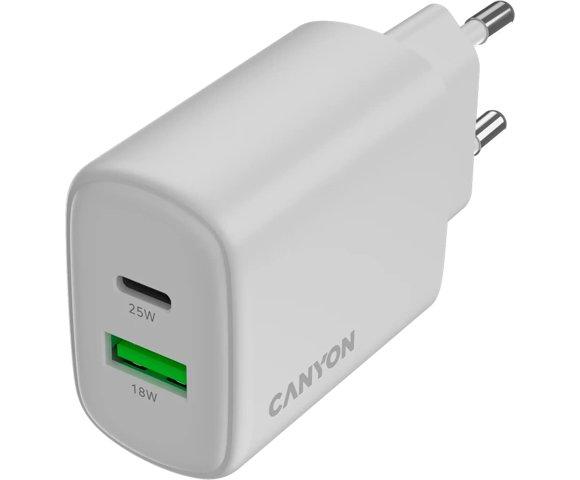 Canyon OnCharge USB-A/C 250 White punjač - slika 4