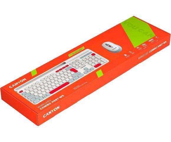 Canyon HSET-W5 White bežična tastatura i miš - slika 6