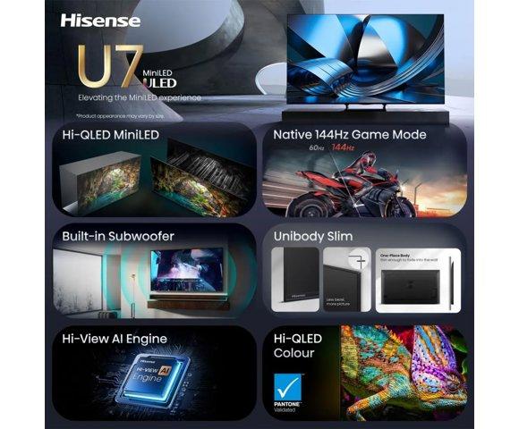 Hisense 85U7SE ULED MiniLED Smart TV 4K 144 Hz - slika 3