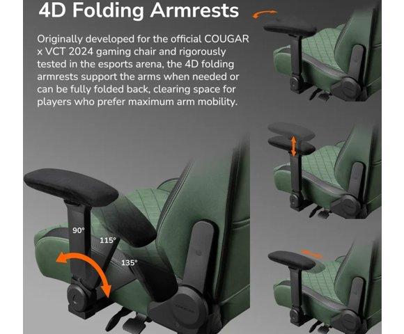 COUGAR Defensor S Army Green F gaming stolica - slika 14