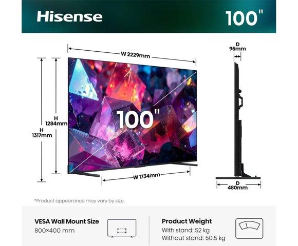HISENSE 100E7S PRO Hi-QLED Smart TV 4K 144 Hz - slika 2