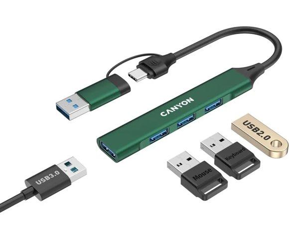 Canyon OnHub 02 Green 4-port USB-C hub - slika 5