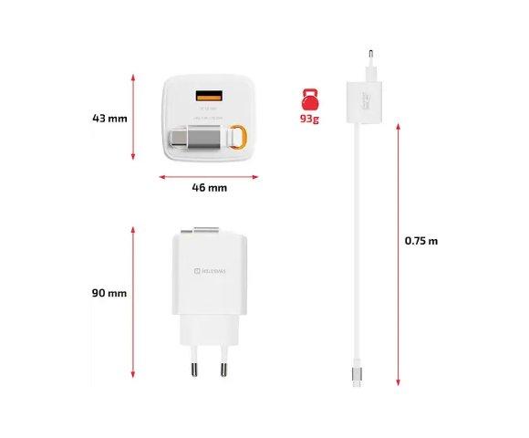 Swissten SlideCHARGE 30W White punjač - slika 3