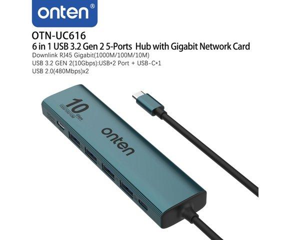 Onten UC616 6-u-1 USB hub - slika 4