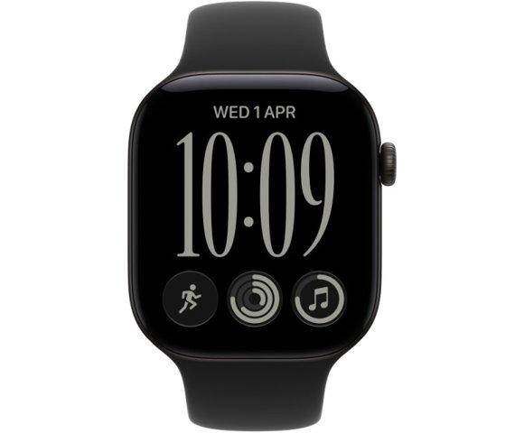 Apple Watch S12 GPS 46mm Black (Black Sport Band) M / L - slika 2