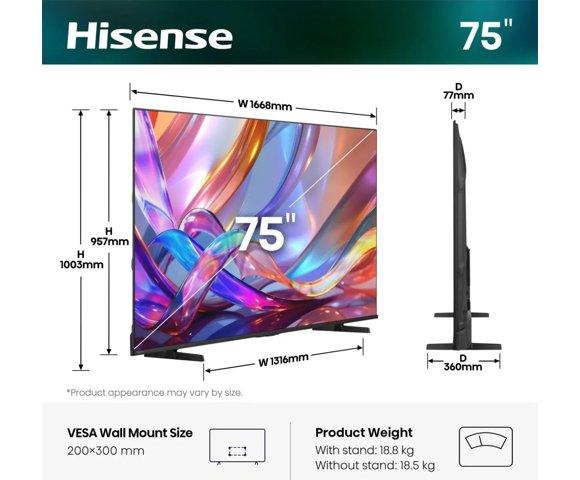 Hisense 75E7S Hi-QLED 4K Smart TV  - slika 2