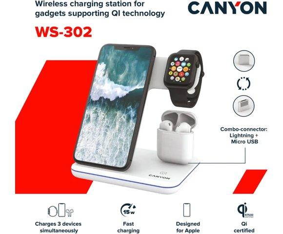 Canyon WS-302 White stanica za bežično punjenje - slika 7