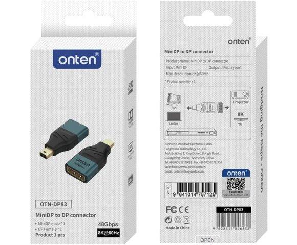 ONTEN DP83 Mini DisplayPort na DisplayPort Adapter - slika 2