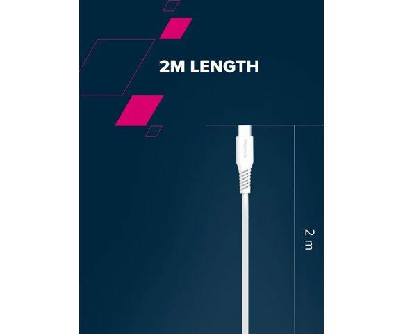 Canyon CC60SC20 White USB-C 2m 60W kabl - slika 6