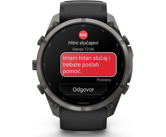 GARMIN Fenix 9 Pro inReach 51mm Titanium Grey smartwatch - slika 7