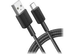 Anker 322 USB-A / USB-C 1.8m pleteni crni kabl