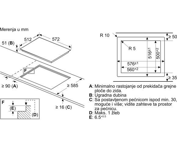 Bosch PKN601DP1D ugradna ploča - slika 7