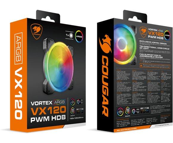 Cougar Vortex ARGB VX 120 PWM HDV ventilator - slika 8