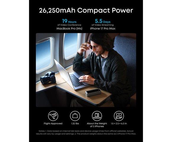 Anker Prime 26K Power Bank (300W) Black - slika 4