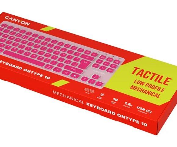 Canyon OnType 10 Pink mehanička tastatura - slika 5