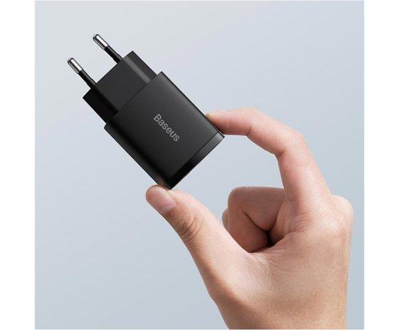 Baseus Quick Charger U+C 20W EU (Black) - slika 3