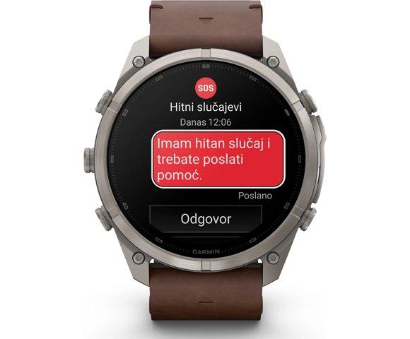 GARMIN Fenix 9 Pro inReach 51mm Titanium Grey smartwatch - slika 5