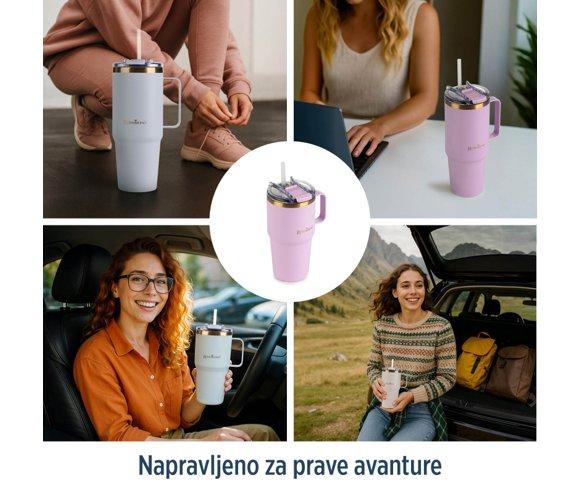 Rosmarino MegaCup 580ml Rozo-Zlatni termos - slika 5