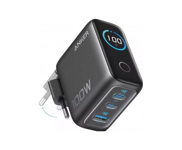 Anker Charger (100W, 3 Ports, Smart Display) crna - slika 6